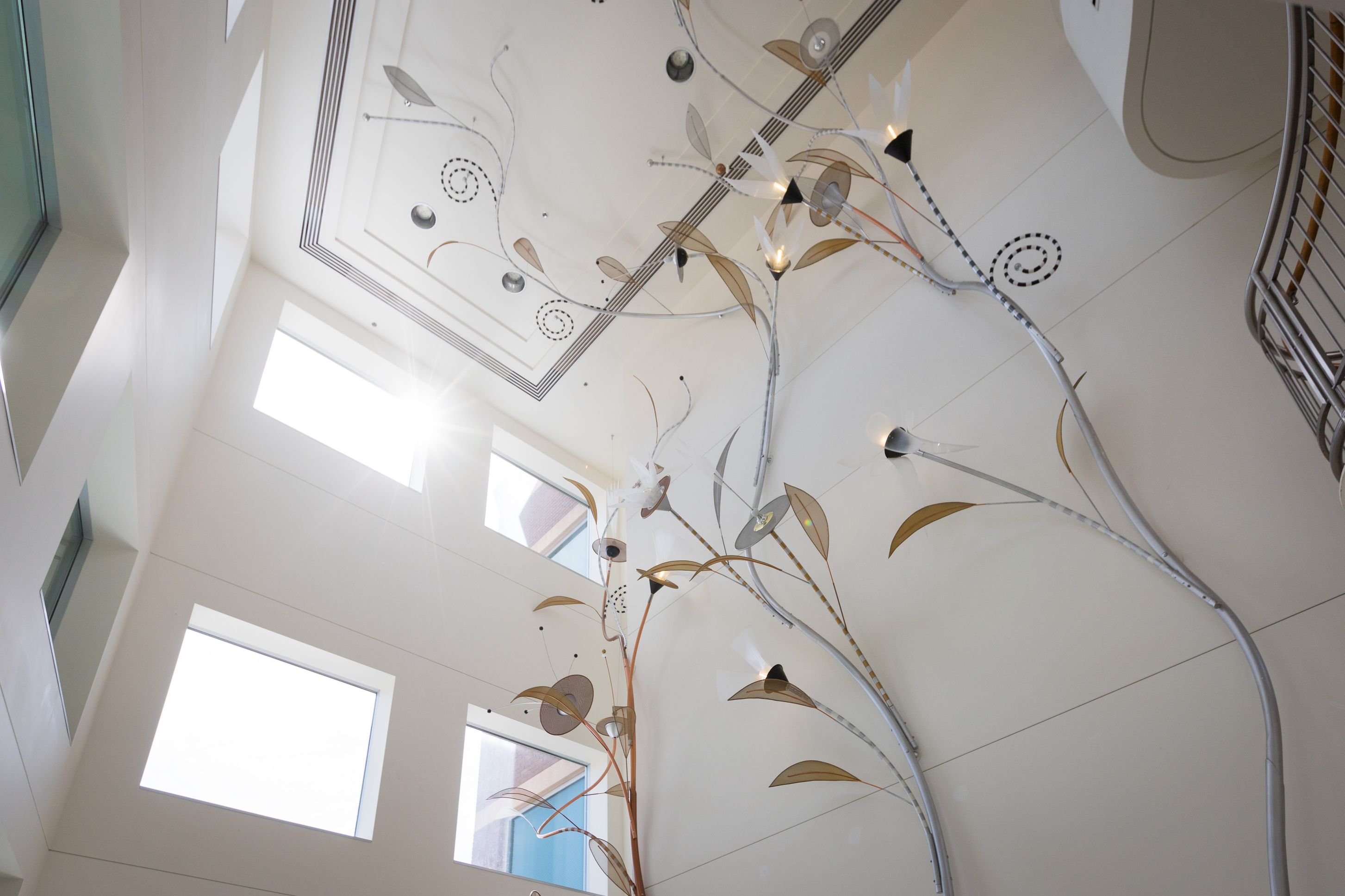 Photo of art installation in a UCCS building