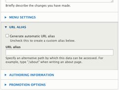 New URL Alias Example