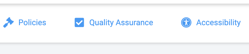 the quality assurance link from your dashboard menu